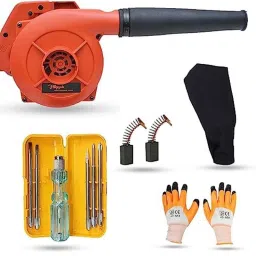 Hillgrove 800W Plastic Red Electric Air Blower with Carbon Brushes, Gloves &a; 5 in 1 Screwdriver, HGCM1130-picture-3