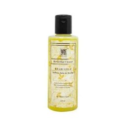 Khadi Gold 210ml Saffron Tulsi &a; Reetha Herbal Hair Cleanser (Pack of 10)-image-8