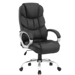 Mezonite Leatherette Black High Back Cushion Office Chair, KI761-image-59