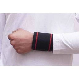 K Squarians Neoprene Black Wrist Brace with Double Lock, 402, Size: Universal-12