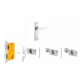 Dorset Deolo HL DEO 8 inch Zinc PT Finish Lock Set with Coin &a; 70mm Knob Cylinder (Pack of 3)-picture-33