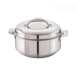 Cello Maxima 2800ml Stainless Steel Silver Casserole, 401CTES0021 (Pack of 2)-picture-3