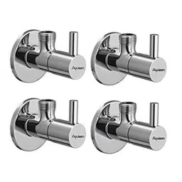 Aquieen Mini Flora Brass Angle Stop Valve with Wall Flange (Pack of 4)-14