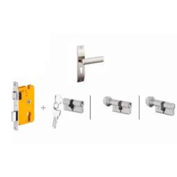 Dorset Dave HL DAV 8 inch Zinc SC Finish Lock Set with Knob &a; 70mm Key Cylinder (Pack of 2)-picture-22