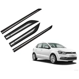SureStrive 4 Pcs Black &a; Silver Side Door Car Beading Set for Volkswagen Polo Old Model-image-12