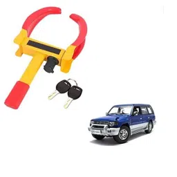 Kozdiko Steel Yellow &a; Red Anti-Theft Heavy Duty Car Wheel Tyre Lock Clamp for Mitsubishi Pajero-picture-24