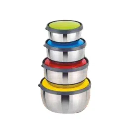 Classic Essentials 1401 4 Pcs Steel Fridge Container Set-picture-41