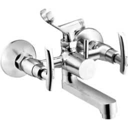 Prestige C-2 Brass Chrome Finish Silver Wall Mixer with Clutch-image-56