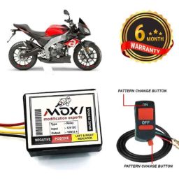 Auto Pearl 12V Black Front &a; Rear Flasher Indicator Light with Switch for Tuono 150-picture-12