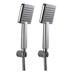 zesta Torofy ABS Chrome Finish Silver Square Hand Shower Handle (Pack of 2)-picture-15