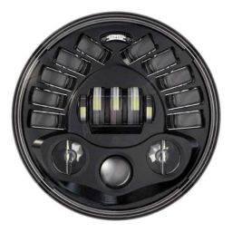 AllExtreme EXT7S1P 19 LED 7 inch 75W White Round Headlight with Hi-Low Beam &a; Amber Turn Signal Indicator-picture-29