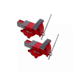 Mk 2 Pcs 4 Inch Steel Red Professional Swivel Base Vice Set-picture-6