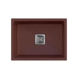 WaveBlack 24x18x8 inch Granite Brown Single Bowl Kitchen Sink, WBGS-2418BR-image-5