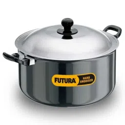 Hawkins Futura 8.5 Litre 28cm Hard Anodized Cook n Serve Stewpot with Lid, AST 85 (Pack of 2)-picture-17