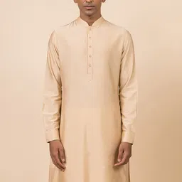 Tasva Men Beige Solid Long Sleeves Kurta-36