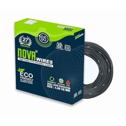 Novawires 4 Sqmm Single Core Black FRLS PVC Copper Cable, NVWRS0400BK, Length: 90 m-image-86