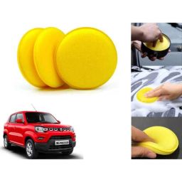 Auto Pearl Polyurethane Beige Washing &a; Waxing Polish Foam Sponge for S Presso (Pack of 3)-27