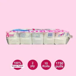 Axon Super 175 Pulls 10x10cm 2 Ply 10-in-1 Toilet Paper Roll, ASP10 (Pack of 10) image 2