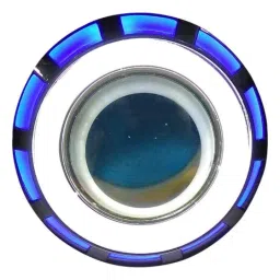 AllExtreme EXPL2BW 15W Blue &a; White Stylish Dual Ring COB LED Head Light with Hi-Low Beam &a; Flasher Function-41