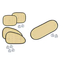 Auto Pearl 5 Pcs PVC &a; Mesh Beige Window &a; Rear Sun Shade Set for All Ford Hatchback Cars-picture-22