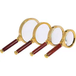 Stealodeal Combo of 60mm, 70mm, 80mm &a; 90mm Maroon Gold Magnifying Glass-picture-23