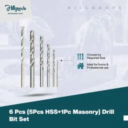 Hillgrove HGCM469M1 500W Drill Machine, 1 Pc Masonry Drill Bits, 4 Pcs HSS Drill Bits, Combinational Plier, Wire Cutter &a; 5-in-1 Screwdriver Set Combo, HGCM837 image 3