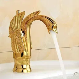 InArt Brass Swan Shape Golden Single Hole Basin Sink Bathroom Faucet, INA-605-image-77