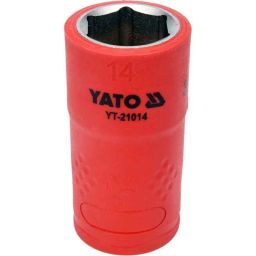 Yato 14mm 3/8 inch Drive VDE-100V CrV Insulated Hexagon Socket, YT-21014-picture-0
