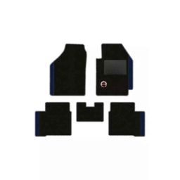 Elegant Duo Black &a; Blue Carpet Car Mat Set for Skoda Karoq-picture-45
