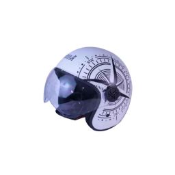 Turtle Medium White Star with Visor Motorbike Helmet, THC-1033-picture-30