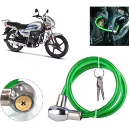 Auto Pearl PVC &a; Plastic Green Heavy Duty Cable Lock for Splendor Plus, 197-15