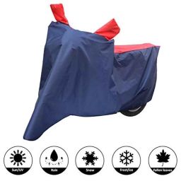 AllExtreme Xl-7012 Universal Full Bike Body Cover Water Resistant Dustproof Rustproof Two Wheeler Body Cover For Indoor Outdoor Protection (Navy Blue &a; Red, X-Large)-picture-49
