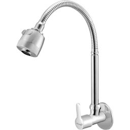 Prestige EVA Brass Chrome Finish Silver Flexible Sink Cock-image-49