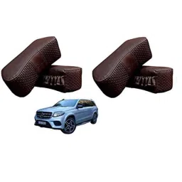 Kozdiko 4 Pcs CV Designer Cola Leatherite Neck Rest Car Cushion Pillow Set for Mercedes Benz Gls-Class-picture-3