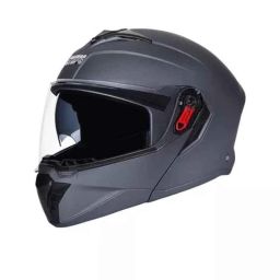 Studds Trooper Plastic Matt Gun Grey Flip Off Full Face Flip Off Full-Face Helmet, Size: Medium-picture-33