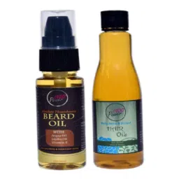 Indopower DD248 30ml Absolute Nourishment Beard Oil with 200ml Daily Shine &a; Protect Hair Oil Combo Pack-2