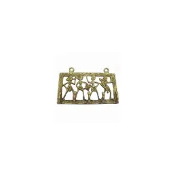 Smart Shophar 11Cm Dhokra Brass Gold Wall Hook with 5 Khunties, 54622-WMK-HLH-image-8