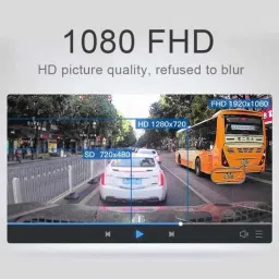 AUSHA 2.4 inch 1080p Black Front &a; Rear View Dual Dash Camera with 170 deg Wide Angle &a; Motion Detection image 5