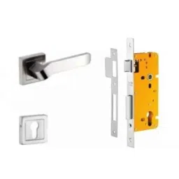 Dorset ML Series Hale Stainless Steel Silver Chrome Finish Door Handle Lock Set with (Pack of 3)-picture-23