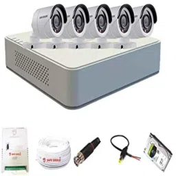 Hikvision 7A08-COT-ECO 8 Channel White DVR &a; 5 Pcs Bullet LED CCTV Camera with Speedlink Cable &a; Power Supply Surveillance Kit, HIK1MPECO5B1TBHD-picture-43