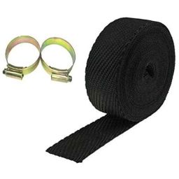 AOW Silencer Wrap Bike Exhaust Heat Shield (Black) for Royal Enfield Electra, (Black) Length-5 Metre-27