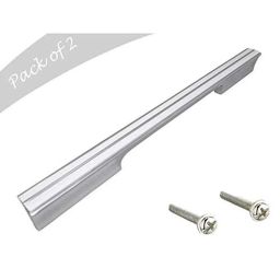 Aquieen 448mm Aluminium Chrome White Wardrobe Cabinet Pull Handle, KL-721-448-CP (Pack of 2)-picture-18