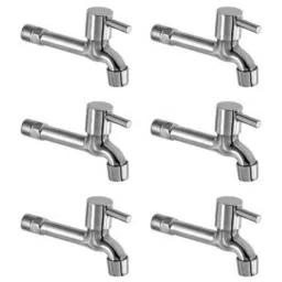 Drizzle FloraMini 6 Pcs Brass Chrome Finish Silver Long Body Bib Cock Set with Foam Flow, LONGFLORAMINI6-image-90