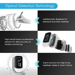 HealthSense Accu-Beat FP 910 Fingertip Pulse Oximeter with Plethysmograph &a; PI Four Directional OLED Display image 3