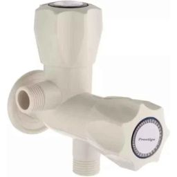 Prestige Polo-AC PVC White 2 Way Angle Cock with Wall Flange-picture-45
