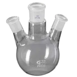 Glassco 100ml 19/26 Glass Boro 3.3 Round Bottom Flask with Three Angular Neck, 060.202.03-96