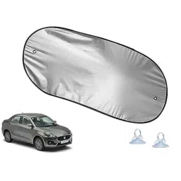 Auto Pearl Polyester Black &a; Silver Rear Window Sun Shade Curtain with Storage Pouch for Maruti Suzuki Swift Dzire 2020-picture-11