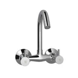 RN 1/2 inch Brass Ingot Nickel &a; Chrome Plated Wall Mounted Flow Sink Mixer-image-31