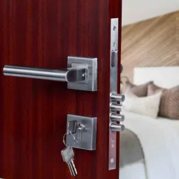 Voltizi Rose Stainless Steel Matt Finish 4 Latches Mortise Door Lock Handle Set with 3 Computer Keys, MG201-image-52