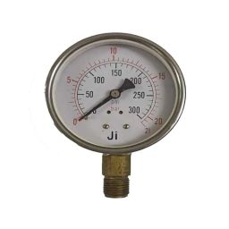 Japsin Instrumentation 0-21Bar Pressure Gauge with Dual Scale 300 PSI, Connection: 1/2 inch, JI-EPG-209-86